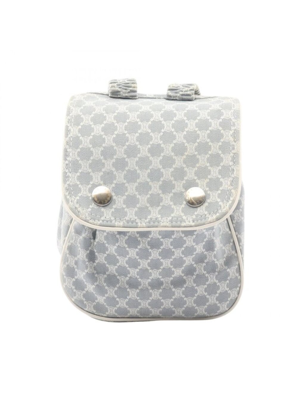 Celine Backpack Macadam Kids Blue Gray White Canvas Mini